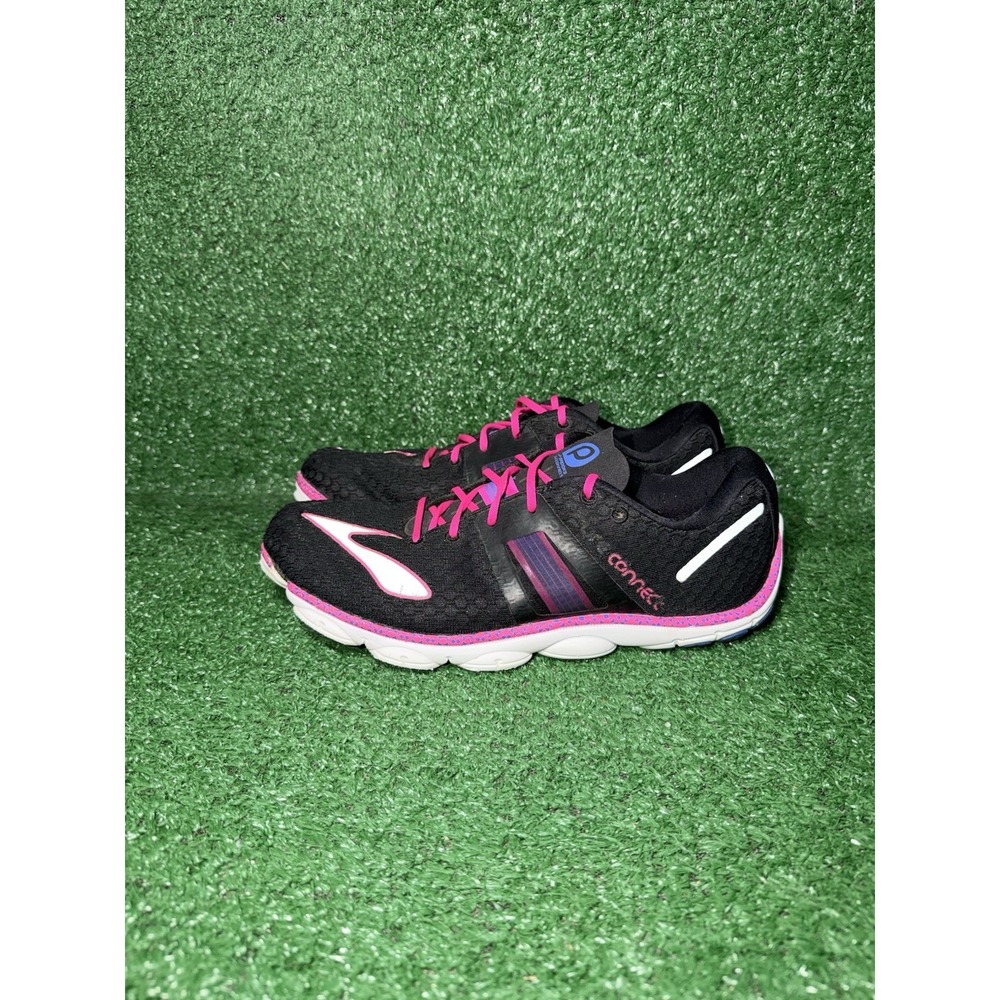 Brooks Womens Size 10 Pure Connect 4 Black Pink Running Shoes Comfort Sneakers - Picture 4 of 9